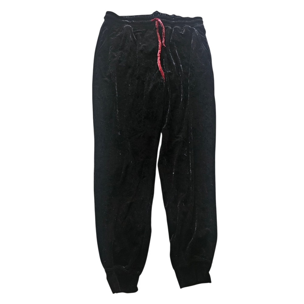 LuLaRoe Black Velour Jogger Pants Size XL NWT